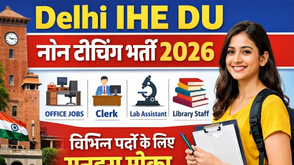 Delhi IHE DU नॉन टीचिंग भर्ती 2026 : विभिन्न पदों के लिए सुनहरा मौका