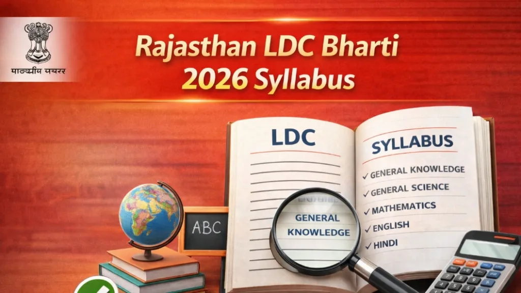 Rajasthan LDC Bharti 2026 Syllabus Notification : अवर श्रेणी लिपिक भर्ती पाठ्यक्रम जारी